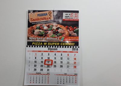 kalendarz pizzeria