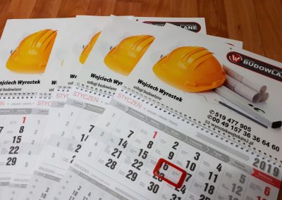 usługi budowlane kalendarz